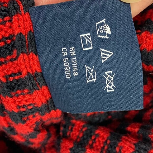 NEW Tommy Hilfiger Blue Red Striped Ribbed Knit Pom Pom Hat Toque Beanie Winter - Picture 3 of 7